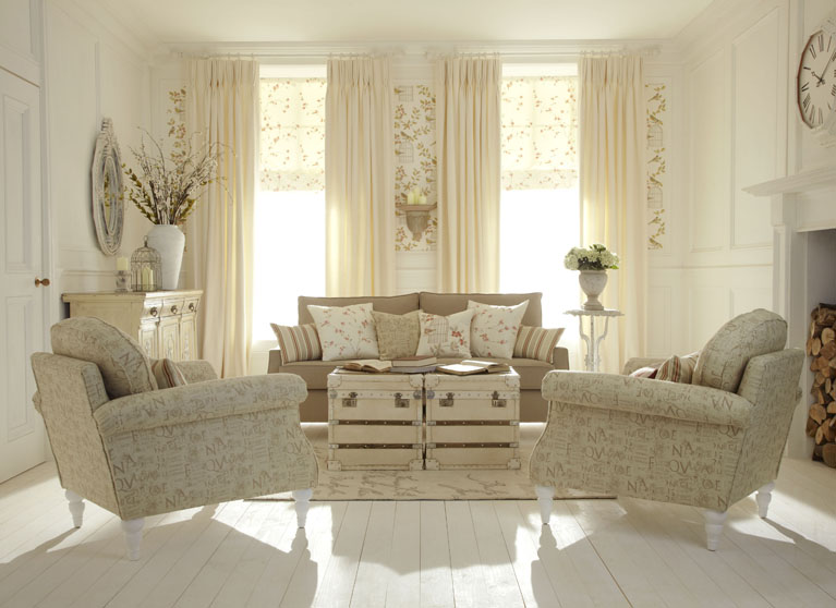 Shabby chic made to measure curtains